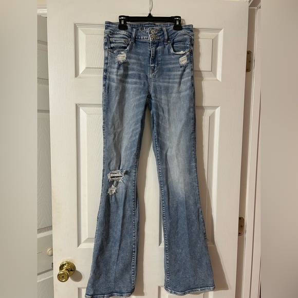 American Eagle Outfitters Denim - American Eagle Distressed High Rise Artist Flare Jeans